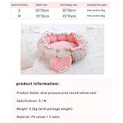 Pet Cat Bed House Winter Warm Cat Sleeping Cushion Soft Cozy Sofa Blanket Fluffy Kennel Mat for Small Large Dog Cat Pet Supplies-1